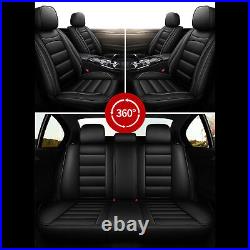 Car 5-Seat Protector Covers PU Leather For Chevrolet Silverado 1500 2007-2023