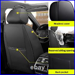 Car 5-Seat Protector Covers PU Leather For Chevrolet Silverado 1500 2007-2023