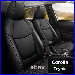 Car Cover Black 5-Seats Full Set Leather Fit For Toyota Corolla 2020-2024 XSE