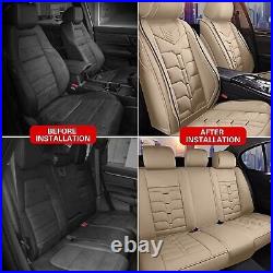 Car Front & Rear 2/5Seat Covers Cushion Pad PU Leather For ACURA TSX 2009-2014