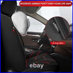Car Front & Rear 2/5Seat Covers Faux Leather For Chevrolet Bolt 2017-2024 Red