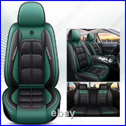 Car Front+Rear Seat Cover Breathable PU Leather Cushion Full Surrounded US Stock