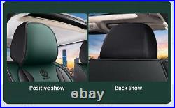 Car Front+Rear Seat Cover Breathable PU Leather Cushion Full Surrounded US Stock