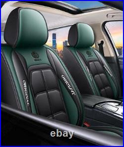 Car Front+Rear Seat Cover Breathable PU Leather Cushion Full Surrounded US Stock