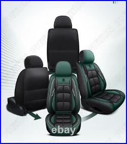 Car Front+Rear Seat Cover Breathable PU Leather Cushion Full Surrounded US Stock