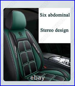 Car Front+Rear Seat Cover Breathable PU Leather Cushion Full Surrounded US Stock