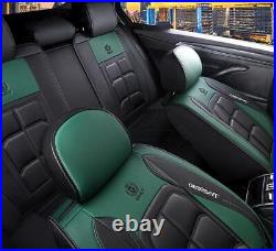 Car Front+Rear Seat Cover Breathable PU Leather Cushion Full Surrounded US Stock