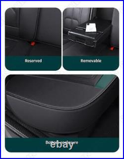 Car Front+Rear Seat Cover Breathable PU Leather Cushion Full Surrounded US Stock