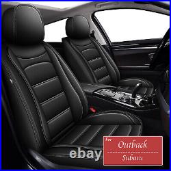 Car Front Rear Seat Cover Full Set PU Leather Pad For Subaru Outback 2010-2024