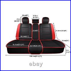 Car Full Set 5 Seat Covers Front & Rear Cushion For Dodge Challenger SRT Hellcat