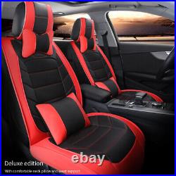 Car Full Set 5 Seat Covers Front & Rear Cushion For Dodge Challenger SRT Hellcat