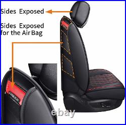 Car Full Set Leather 5-Seat Cover For 2007-2021 Chevy Silverado GMC Sierra 1500