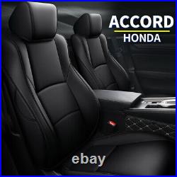 Car Leather Seat Cover Full Set Compatible Airbag Fit for HONDA Accord 2014-2017