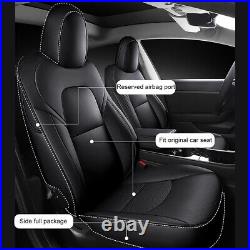 Car PU Leather Seat Covers For Tesla Model Y 5-Seat Custom Front+Rear 2017-2022