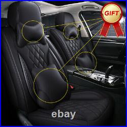 Car Seat Cover 5D PU Leather Front & Rear Full Set Universal for 5-Seats Cars