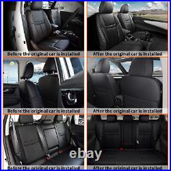 Car Seat Cover Black Full Set Waterproof 5-Seat New For Nissan Murano 2015-2024