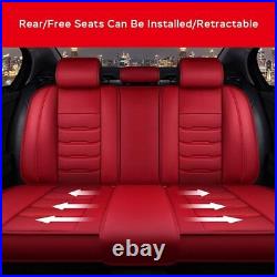 Car Seat Cover Fit for Cadillac Escalade CTS XT6 DTS 5-Seat Full Set Leather Red