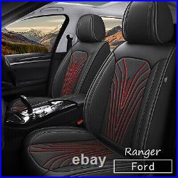 Car Seat Cover Fits for Ford Ranger 2019-2023, 5 Seats Luxury Leather Full Set