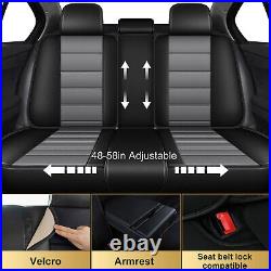 Car Seat Cover For Toyota Tacoma Crew Cab 4-Door 2007-2023 Full Set Faux Leather