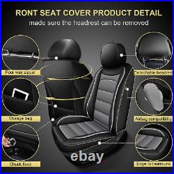 Car Seat Cover For Toyota Tacoma Crew Cab 4-Door 2007-2023 Full Set Faux Leather