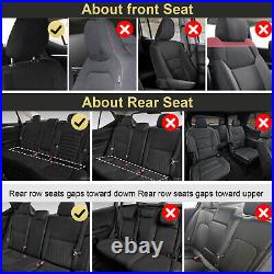 Car Seat Cover For Toyota Tacoma Crew Cab 4-Door 2007-2023 Full Set Faux Leather