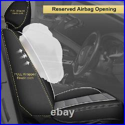 Car Seat Cover For Toyota Tacoma Crew Cab 4-Door 2007-2023 Full Set Faux Leather