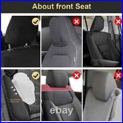 Car Seat Cover For Toyota Tacoma Crew Cab 4-Door 2007-2023 Full Set Faux Leather