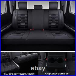 Car Seat Cover For Toyota Tacoma Crew Cab 4-Door 2007-2023 PU Leather Full Set