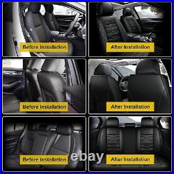 Car Seat Cover For Toyota Tacoma Crew Cab 4-Door 2007-2023 PU Leather Full Set