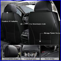 Car Seat Cover For Toyota Tacoma Crew Cab 4-Door 2007-2023 PU Leather Full Set