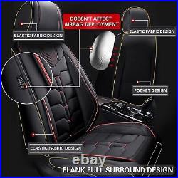 Car Seat Cover Full Set Faux Leather For Toyota Tacoma Crew Cab 4-Door 2007-2023