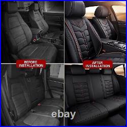 Car Seat Cover Full Set Faux Leather For Toyota Tacoma Crew Cab 4-Door 2007-2023