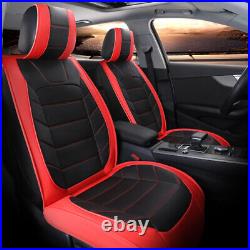 Car Seat Cover Full Set Leather 5-Seats Front Rear Protectors For Toyota Camry