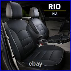 Car Seat Cover Full Set PU Leather 5-Seats Cushion Fit Kia Rio Front & Rear