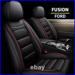 Car Seat Cover Full Set Waterproof Leather Auto Sedan For Ford Fusion 2007-2020