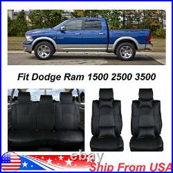 Car Seat Cover Leather 5 seat Cushion Full Set for Dodge Ram 1500 2500 2014-2022