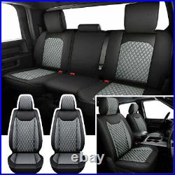 Car Seat Cover Leather Full Set For Dodge Ram 1500 2500 3500 Crew Cab 2009-2022