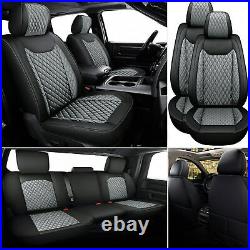 Car Seat Cover Leather Full Set For Dodge Ram 1500 2500 3500 Crew Cab 2009-2022