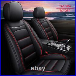 Car Seat Cover PU Leather Full Set Fit TOYOTA TACOMA 2007-2023 For 4-Door Only