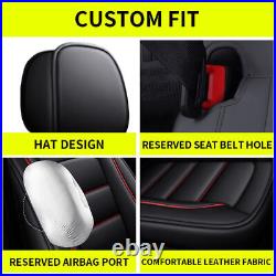 Car Seat Cover PU Leather Full Set Fit TOYOTA TACOMA 2007-2023 For 4-Door Only