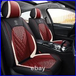 Car Seat Cover PU Leather Seat Cushion Front Rear Split Universal For Truck SUV