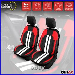 Car Seat Cover Protection Set For Toyota PU Leather Black with Red & White 2 Pcs