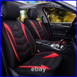 Car Seat Covers 5-Seats Full Set for Jeep Leather Protection Cushion Black red