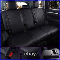 Car Seat Covers 8 Seats 3 Rows For 2014-2019 Toyota Highlander Leather Full Set