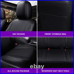 Car Seat Covers 8 Seats 3 Rows For 2014-2019 Toyota Highlander Leather Full Set