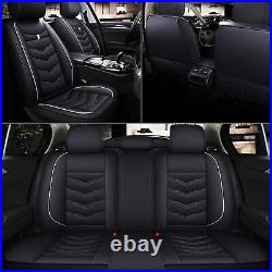 Car Seat Covers Front Rear 5-Seats for Mitsubishi Lancer Leather Black White