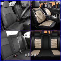 Car Seat Covers Full Set Faux Leather 5-Seat Cushions For Honda Accord 2007-2016