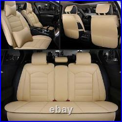 Car Seat Covers Full Set Leather for Infiniti QX60 2013-2021 M35 2007-2013 Beige