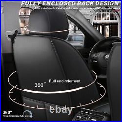 Car Seat Covers Full Set for Ford Explorer Sport Trac 2001-2010 PU Leather Black