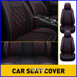 Car Seat Covers Leather Full Set For 2007-2021 Chevy Silverado GMC Sierra 1500